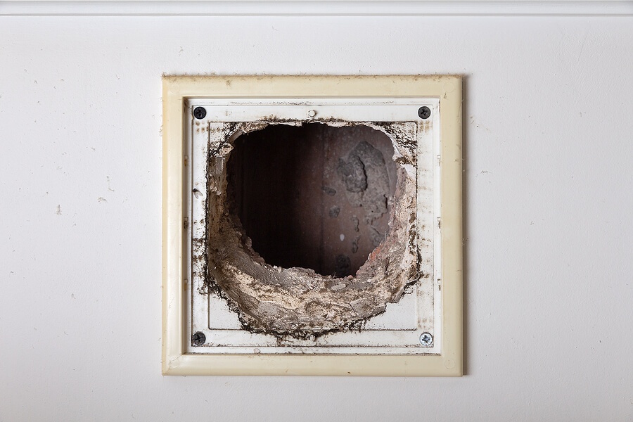 Dusty Air Vent AC Duct Repair